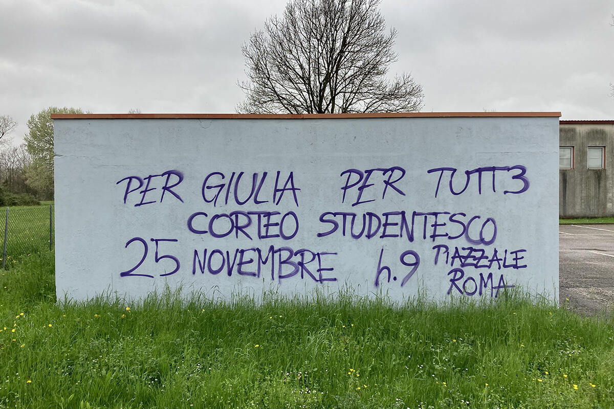scritta-muro-corteo-giulia-cecchettin